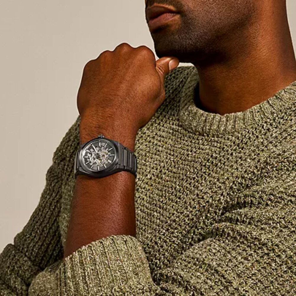 Fossil Everett Automatic Smoke Stainless Steel Watch